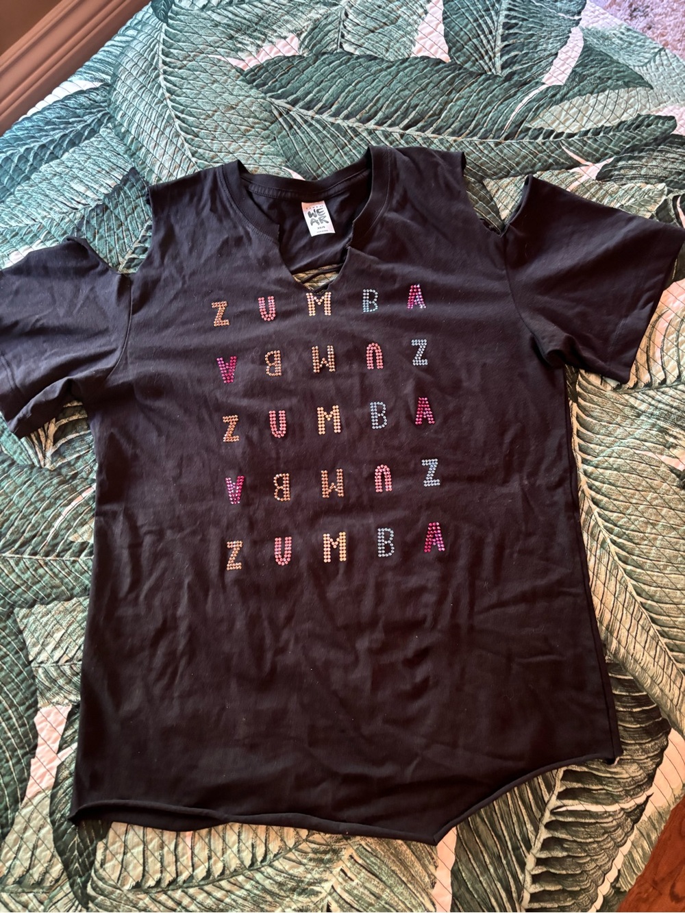 Zumba Swarovski black top